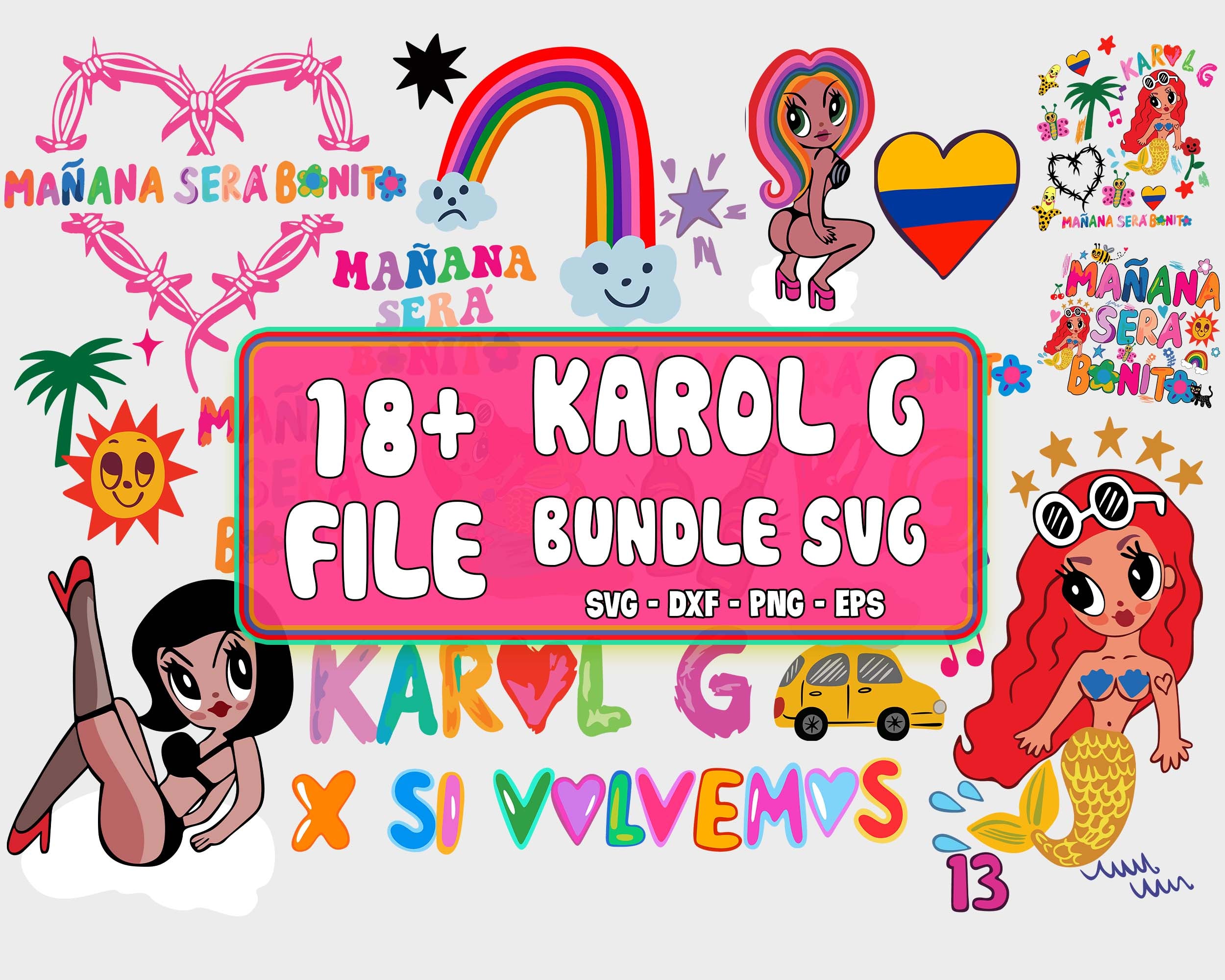 7 + Karol G 16 Oz Glass Can Wrap PNG Bundle, Manana Sera Bonito, Karol –  Gigabundlesvg