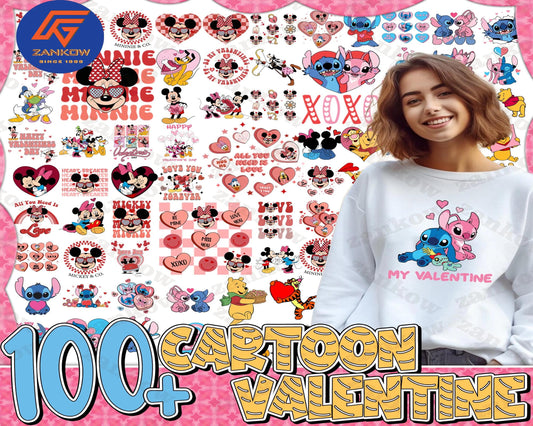 100+ Cartoon Valentine Png Bundle, Valentine Mouse Story Png Bundle, Be My Valentine Png, for Cricut, Silhouette, digital download