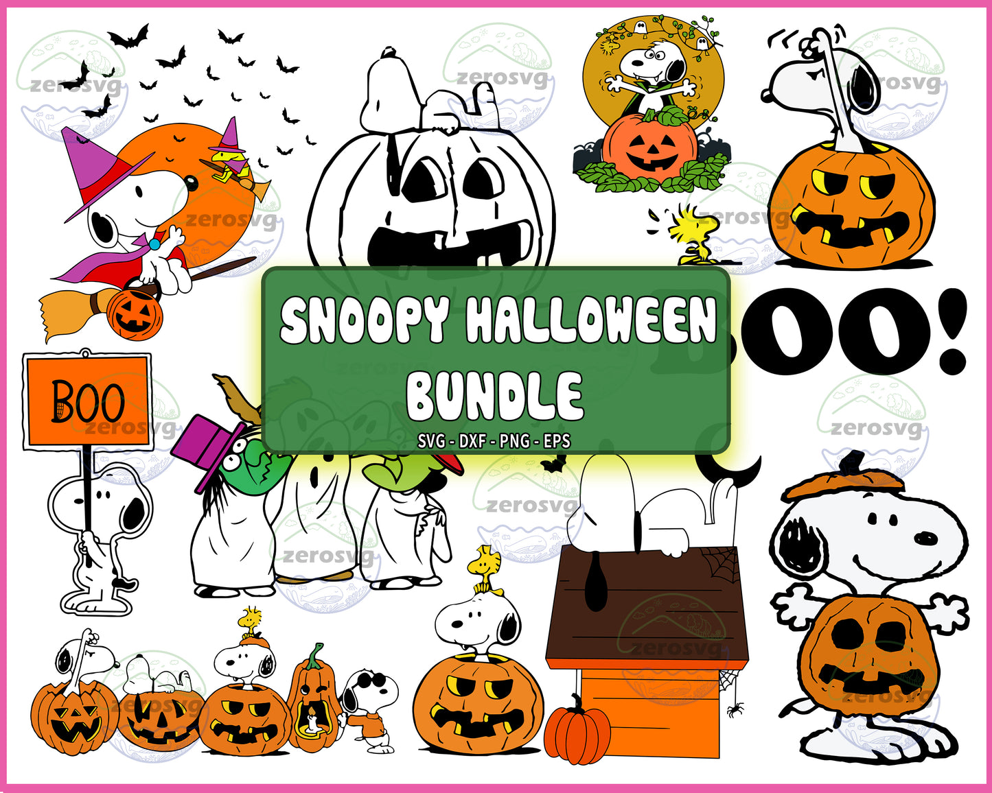 10+ file Snoopy Boo Halloween bundle svg , Peanuts halloween SVG DXF EPS PNG, bundle halloween  Cutting Image, File Cut , Digital Download, Instant Download