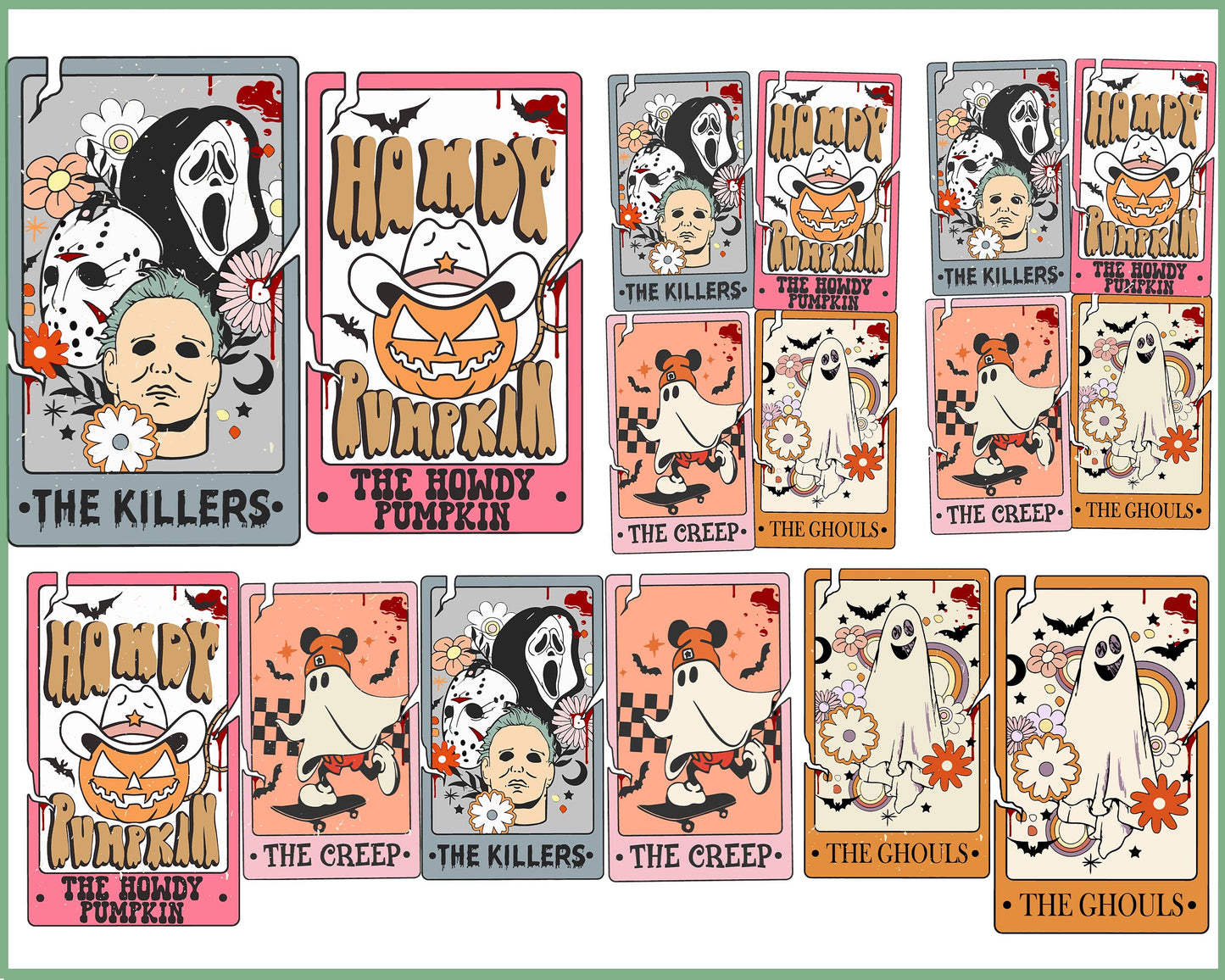 10 file Halloween Tarot Card Png Bundle svg, Retro Halloween Png, Spooky Season Png, Summer Halloween Png, Horror SVG DXF EPS PNG, bundle halloween  Cutting Image, File Cut , Digital Download, Instant Download