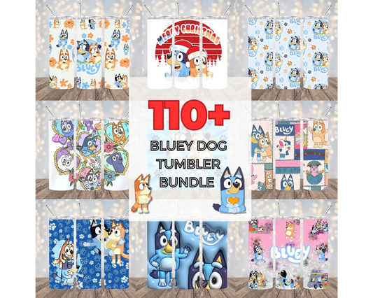 25+ Bluey Dog Tumbler Wrap Bundle, 20Oz Cup Designs, Instant download