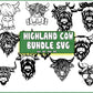 11 file Highland Cow Svg Bundle, Highland Cow Svg Png Dxf Eps , cricut , file cut , Silhouette, Digital Dowload