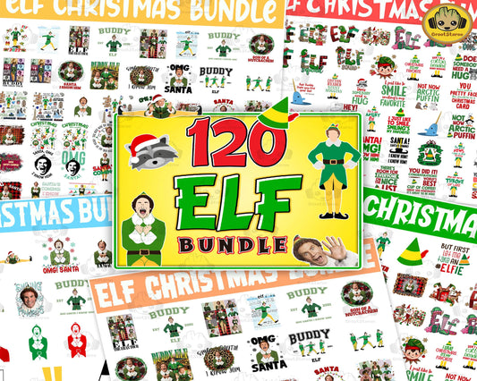 120+ Funny ELF Png Bundle, OMG Santa I Know Him Svg Bundle, Christmas Movie Character Png Bundle, Digital Download, Instant Download