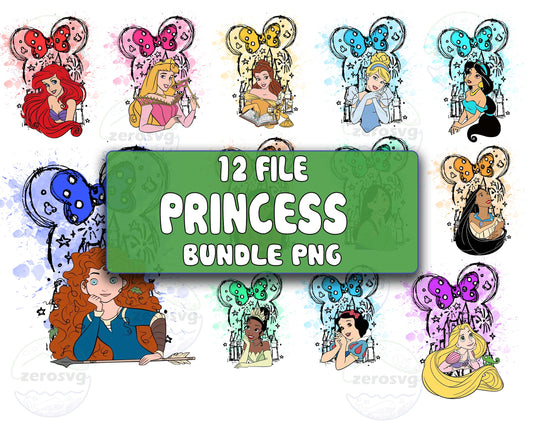 Princess  Bundle PNG - 12+ file Princess Bundle PNG, Princess png ,  for Cricut, Silhouette, digital download