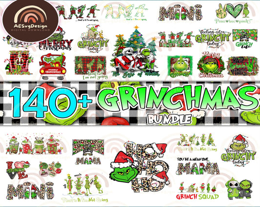 140+ Grinchmas Mega Bundle, Merry Grinchmas, Christmas Movie Png , file cut , Silhouette, digital download, Instant Download