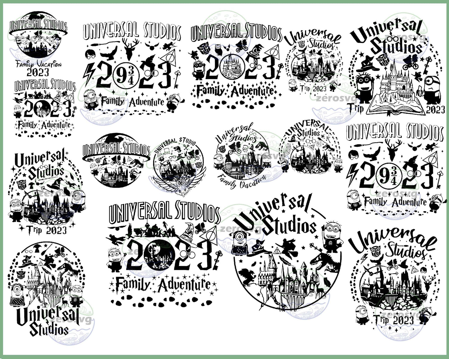 15+ file Universal Studios 2023 svg bundle, Universal Studios family adventure png, Universal Studios trip Svg Png Dxf Eps , cricut , file cut , Silhouette, Digital Dowload