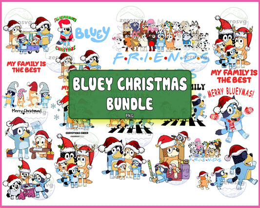 18+ file Bluey Christmas Bundle Png, Bluey Family Christmas Png, Christmas Sublimation, Blue Dog Christmas Tree PNG, Bluey Christmas Costume Sublimation , Digital Download ,Instant Download