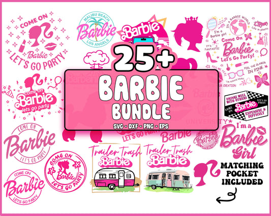 25+ file Barbie PNG, Come on Babe Let's Go Party Svg , Doll svg, Babe Girl SVG, EPS, PNG, DXF for Cricut, Silhouette, digital download