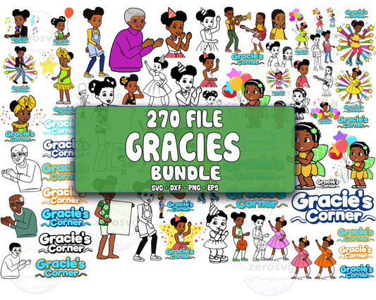 GRACIES SVG Bundle - 270+ file GRACIES mega bundle SVG, EPS, PNG, DXF for Cricut, Silhouette