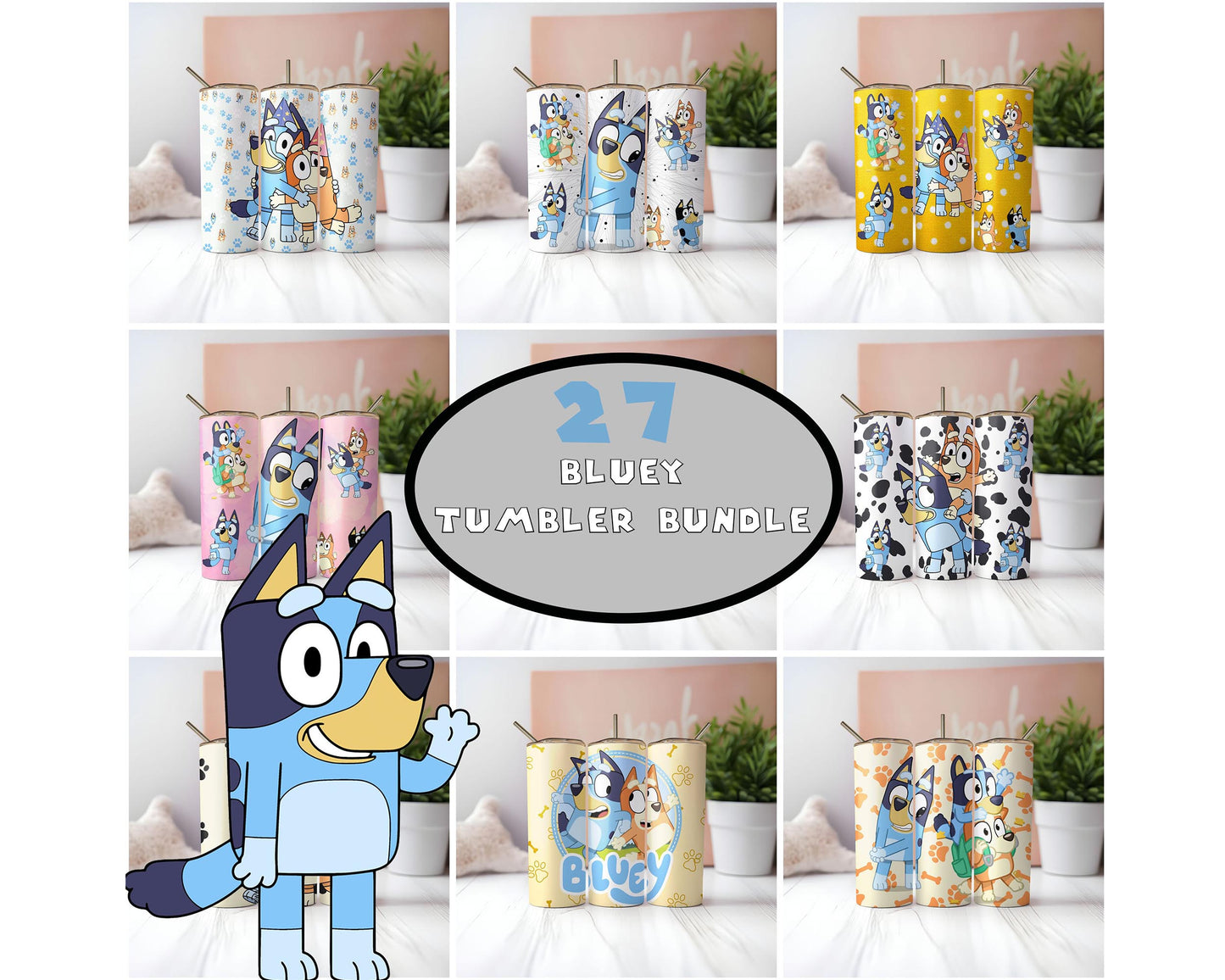 27 files Bluey Tumbler Wrap Bundle PNG , Bluey Tumbler Wrap PNG , Digi ...