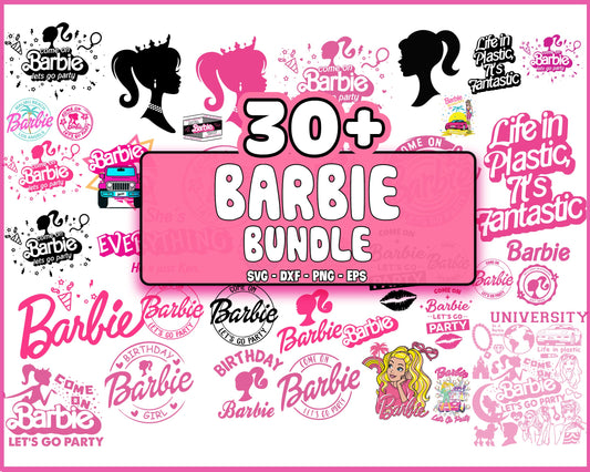 Barbie png , 30+ file barbie bundle SVG, EPS, PNG, DXF for Cricut, Silhouette, digital download