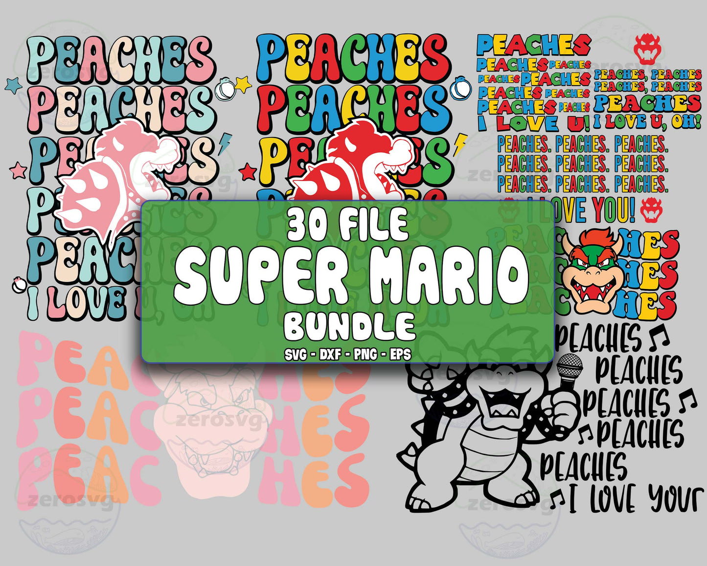 Mario SVG Bundle - 30+file super mario bundle SVG, EPS, PNG, DXF for Cricut, Silhouette