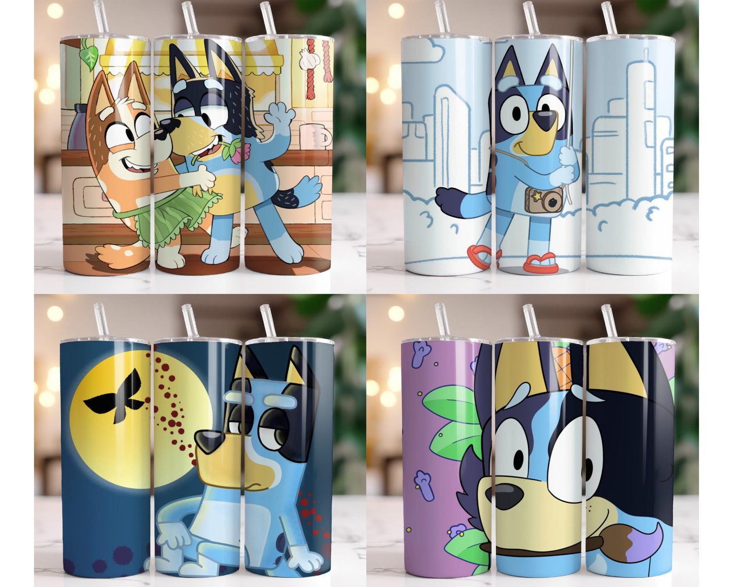 40+ file Bluey Dog Tumbler Wrap Bundle PNG, 20oz Skinny Tumbler Wrap, 20 oz Tumbler Png Sublimation Design, Digital Download ,Instant Download