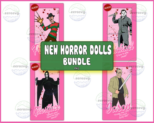 4 file Horror Dolls bundle PNG , bundle halloween  Cutting Image, File Cut , Digital Download, Instant Download