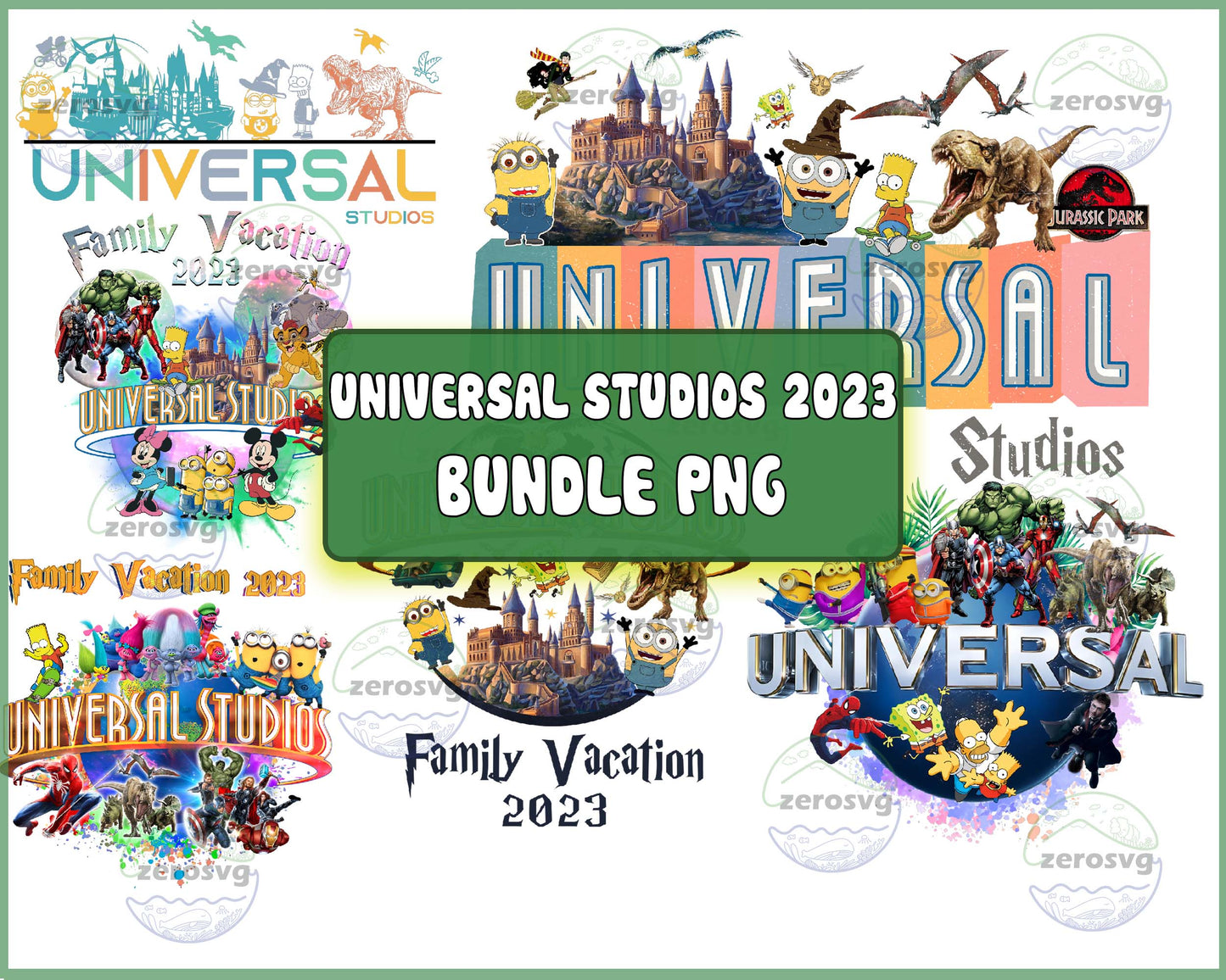 5 file Universal Studios 2023 Png, family vacation 2023 bundle png , cricut , file cut , Silhouette, Digital Dowload