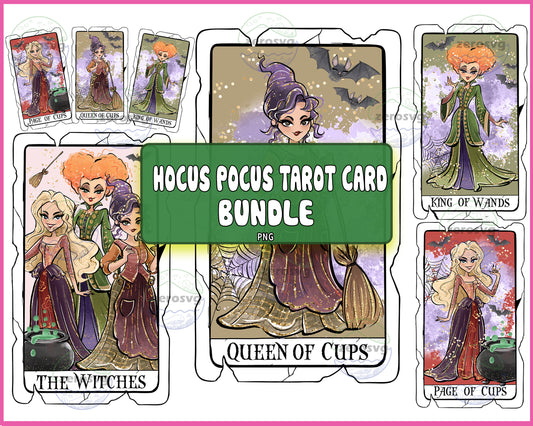 5 file hocus pocus tarot card bundle PNG , bundle halloween  Cutting Image, File Cut , Digital Download, Instant Download