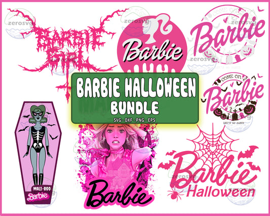 6 file Barbie halloween bundle SVG , bundle halloween  Cutting Image, File Cut , Digital Download, Instant Download