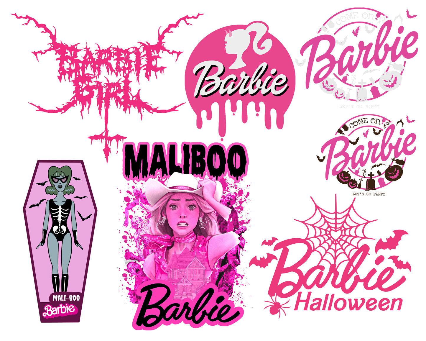 6 file Barbie halloween bundle SVG , bundle halloween  Cutting Image, File Cut , Digital Download, Instant Download