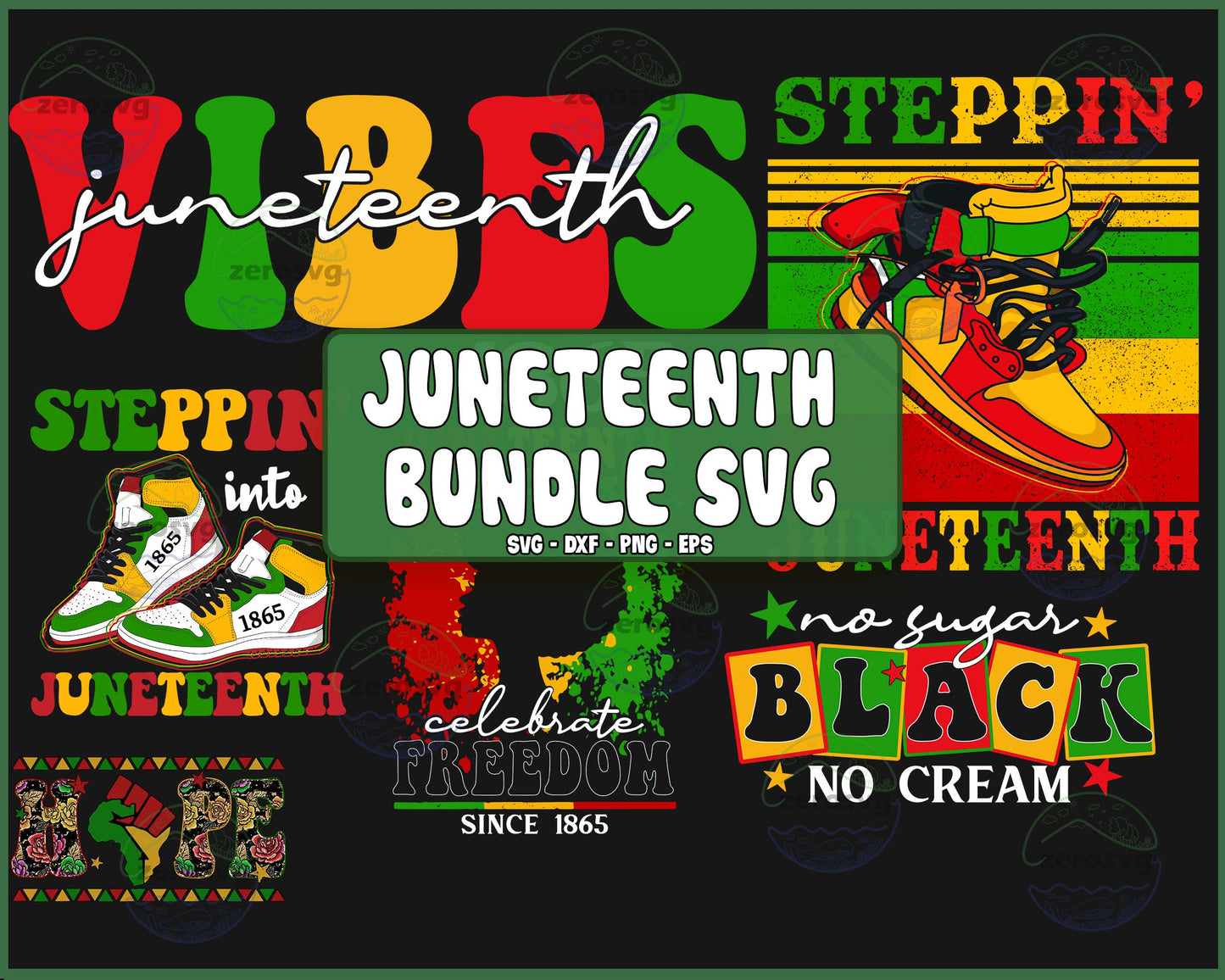 6 file Juneteenth svg, bundle Juneteenth PNG , Juneteenth SVG, EPS, PNG, DXF for Cricut, Silhouette