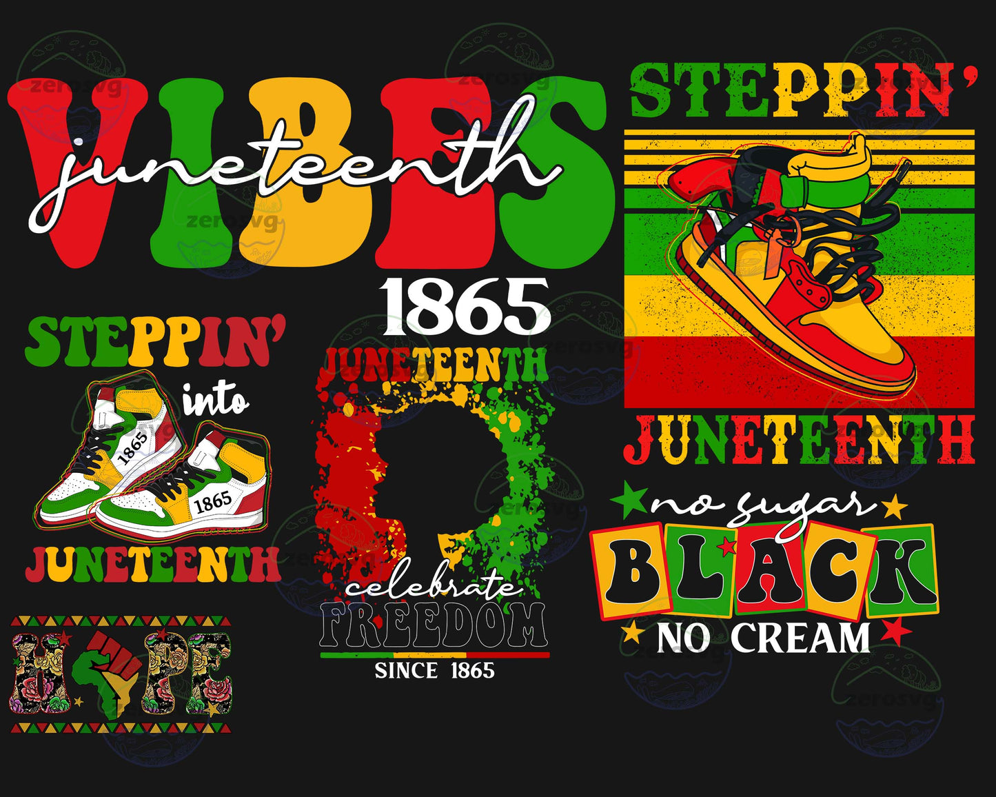 6 file Juneteenth svg, bundle Juneteenth PNG , Juneteenth SVG, EPS, PNG, DXF for Cricut, Silhouette