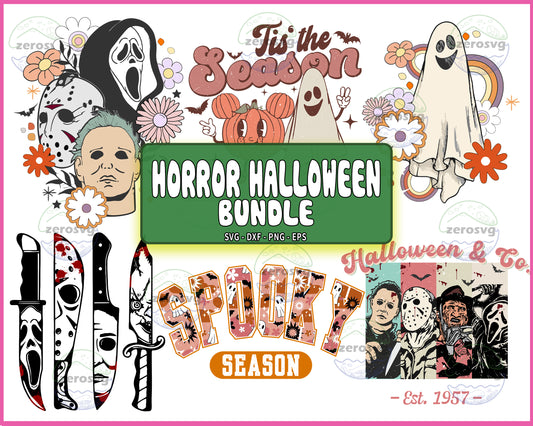 6 file horror halloween bundle SVG , bundle halloween  Cutting Image, File Cut , Digital Download, Instant Download