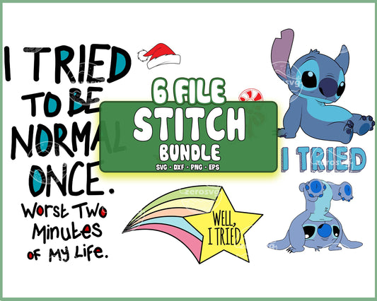 6 file i tried stitch svg, bundle i tried stitch svg SVG, EPS, PNG, DXF for Cricut, Silhouette, Digital Download