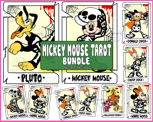 8 file Mickey Mouse tarot Halloween bundle SVG , bundle halloween  Cutting Image, File Cut , Digital Download, Instant Download