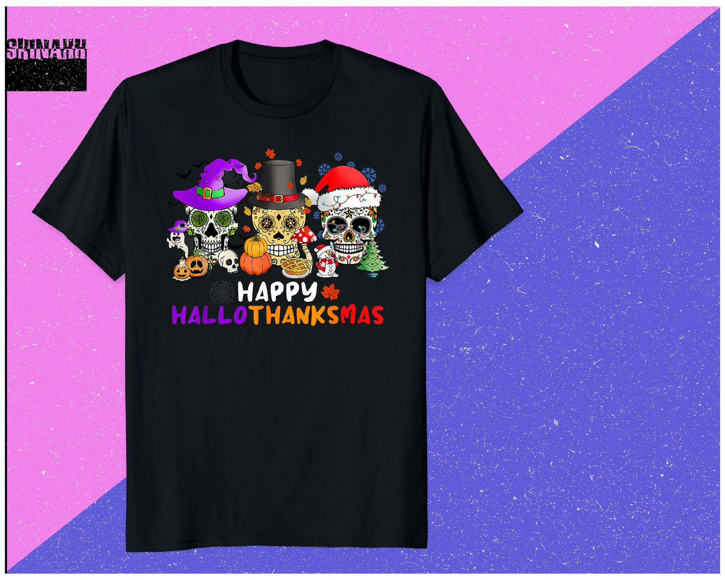 9+ Happy Hallothanksmas Coffee Png, Hallothanksmas Sublimation PNG, Happy Halloween, Silhouette , Digital download