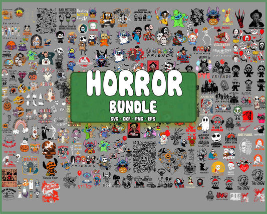 Horror bundle svg, 200 file halloween SVG DXF EPS PNG, bundle halloween  Cutting Image, File Cut , Digital Download, Instant Download