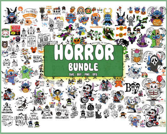 Horror bundle svg, 90+ file halloween SVG DXF EPS PNG, bundle halloween  Cutting Image, File Cut , Digital Download, Instant Download