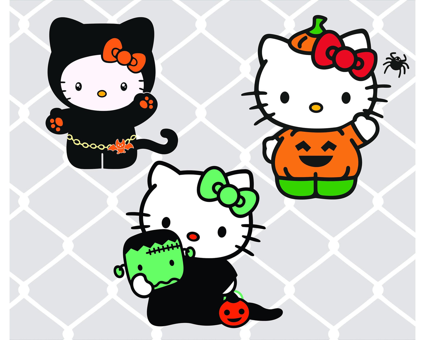 Hello Cats Halloween Bundle Svg, hello kitty halloween bundle SVG, file cut , for Cricut,  Silhouette , digital download