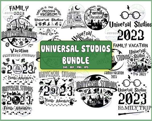 Universal Studios svg Bundle, Universal Trip 2023 SVG, Family Vacation 2023 Png,Magic Wizard Trip Svg Png Dxf Eps , cricut , file cut , Silhouette, Digital Dowload