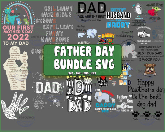 father day bundle PNG, 42 file farther day SVG, EPS, PNG, DXF for Cricut, Silhouette, Digital Download