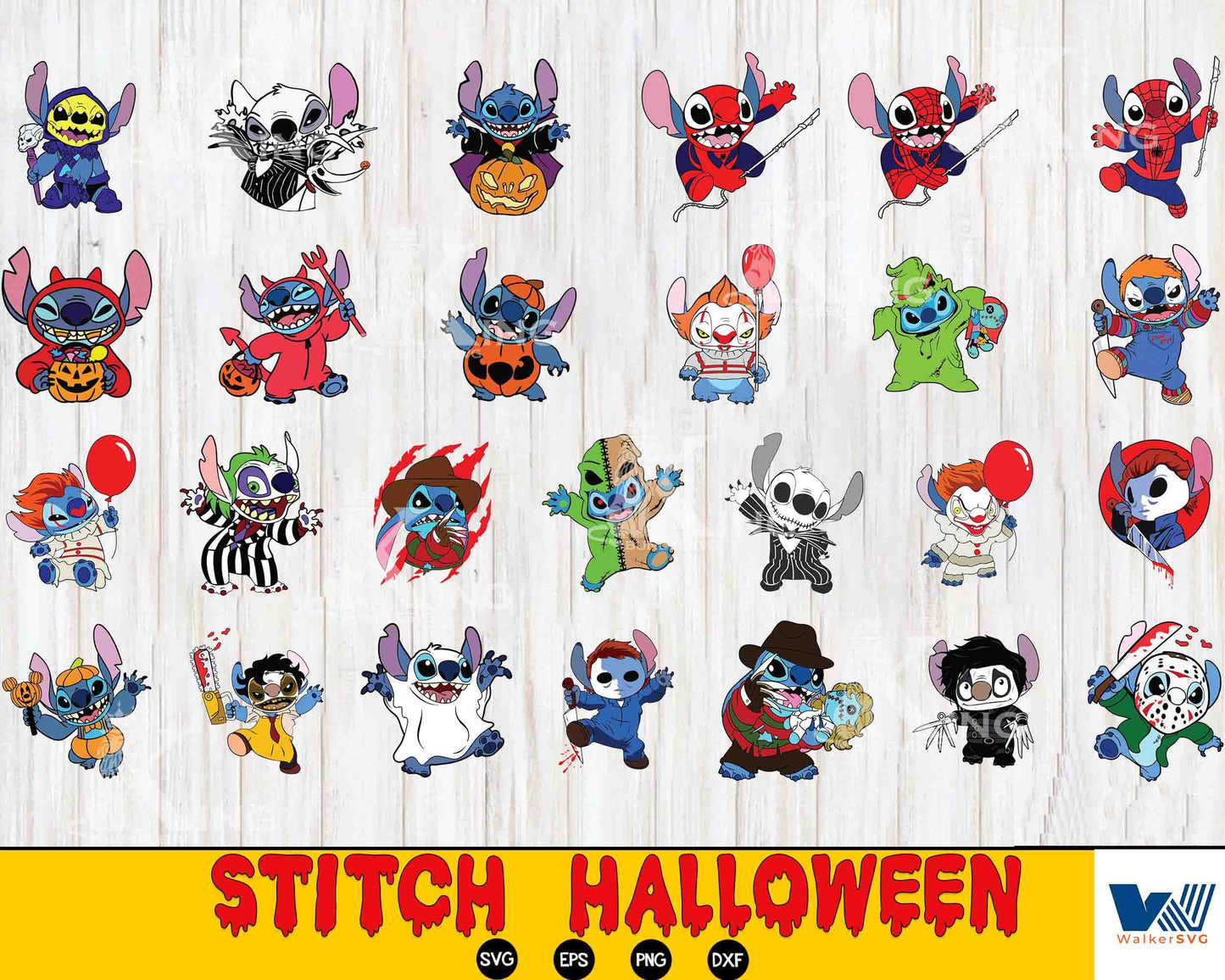 Stitch halloween bundle SVG , 100+ FILE Stitch halloween SVG ,Bundle halloween svg, file cut , for Cricut,  Silhouette , digital download