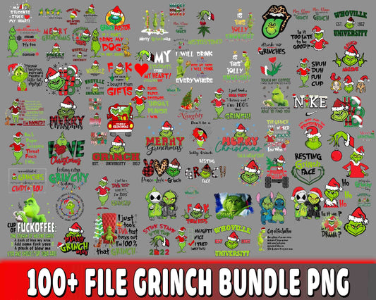 Grinch christmas bundle  PNG , 100+ file Grinch bundlePNG  , file cut , Silhouette, digital download, Instant Download