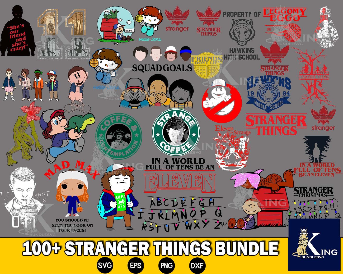 Stranger Things ss4 SVG,100+ file  Bundle Stranger Things svg,dxf,eps, png,  Cricut , File cut , Vector file , Silhouette Digital Dowload