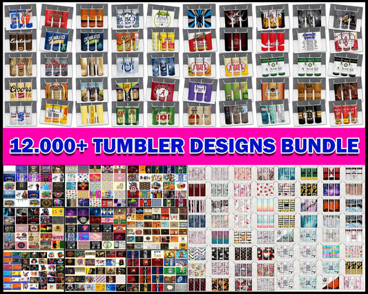 12000+ file  Tumbler Designs Bundle PNG High Quality, Designs 20 oz sublimation, Bundle Design Template for Sublimation