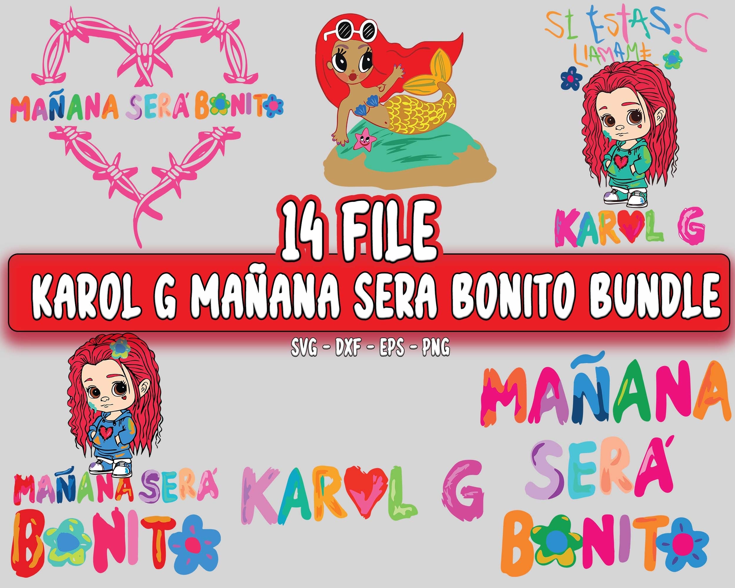 Karol G Mañana Sera Bonito SVG DXF PNG EPS ,14+ file Karol G Mañana Se ...