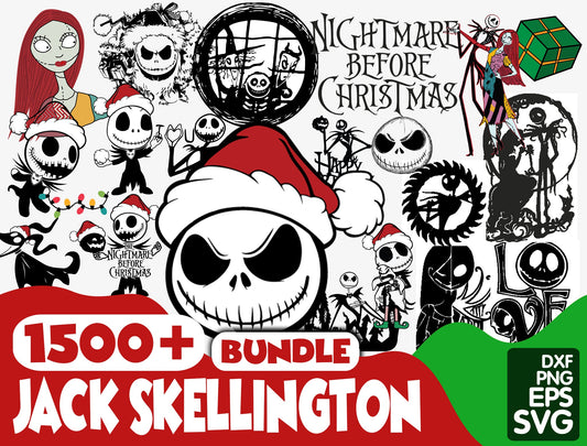 1500+ Nightmare Before Christmas SVG Mega Bundle