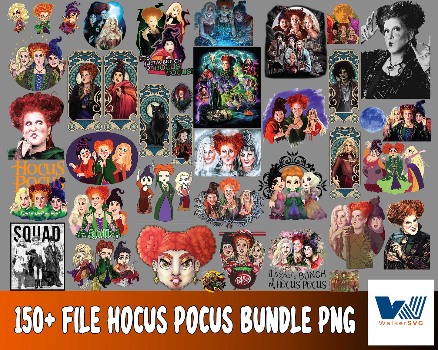 Hocus pocus png,150+file Hocus pocus  Bundle PNG - bundle halloween PNG , Silhouette , Digital download