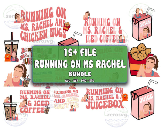 15+file Running On Ms.Rachel bundle svg,dxf,png, cricut , file cut , Silhouette, Digital Dowload