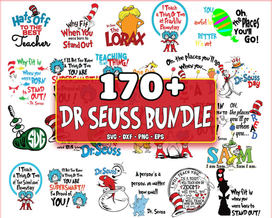 170+ file Dr seuss bundle svg, cat in the hat bundle SVG , Dr seuss SVG, EPS, PNG, DXF , cricut , file cut, for Cricut, Silhouette , digital download, Instant Download