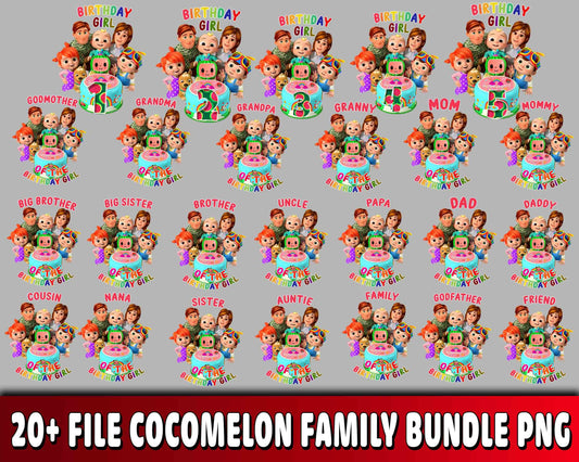 Cocomelon family PNG , 20+ file Cocomelon family bundle PNG - for Cricut, Silhouette, Digital Download