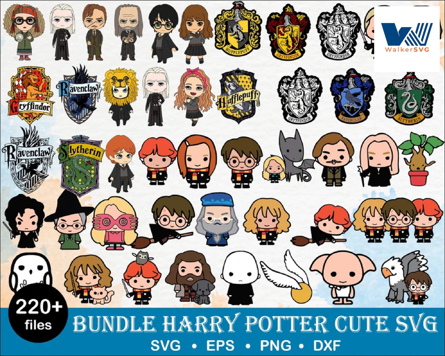 220+ file Cute Harry potter bundle svg,dxf,png, cricut , file cut , Silhouette, Digital Dowload