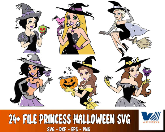 Princess Halloween  SVG ,24+ file Princess Halloween SVG  , file cut , for Cricut,  Silhouette , digital download