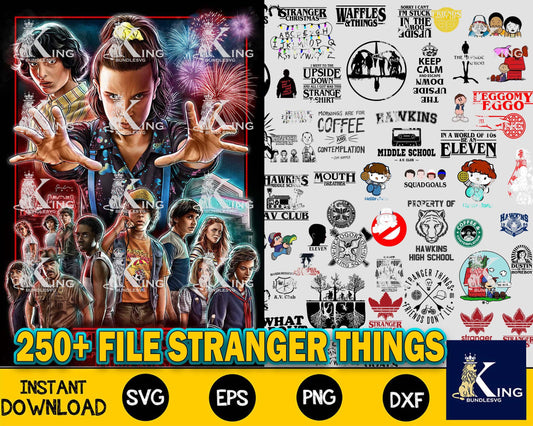Stranger Things ss4 SVG,250+ file Bundle Stranger Things svg,dxf,eps, png,  Cricut , File cut , Vector file , Silhouette Digital Dowload
