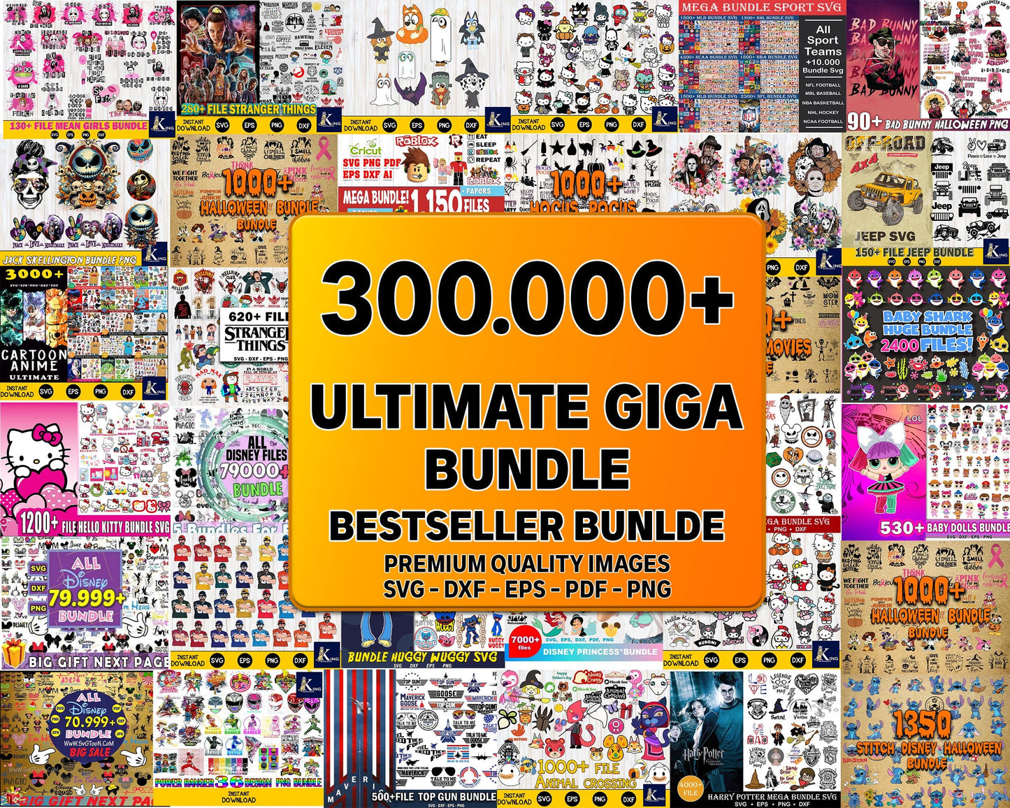 300.000+ file The Bestseller SVG Bundles - The ultimate giga bundle SVG DXF EPS PNG - NEW 2020 Bundle SVG - cricut - file cut - Silhouette - digital download