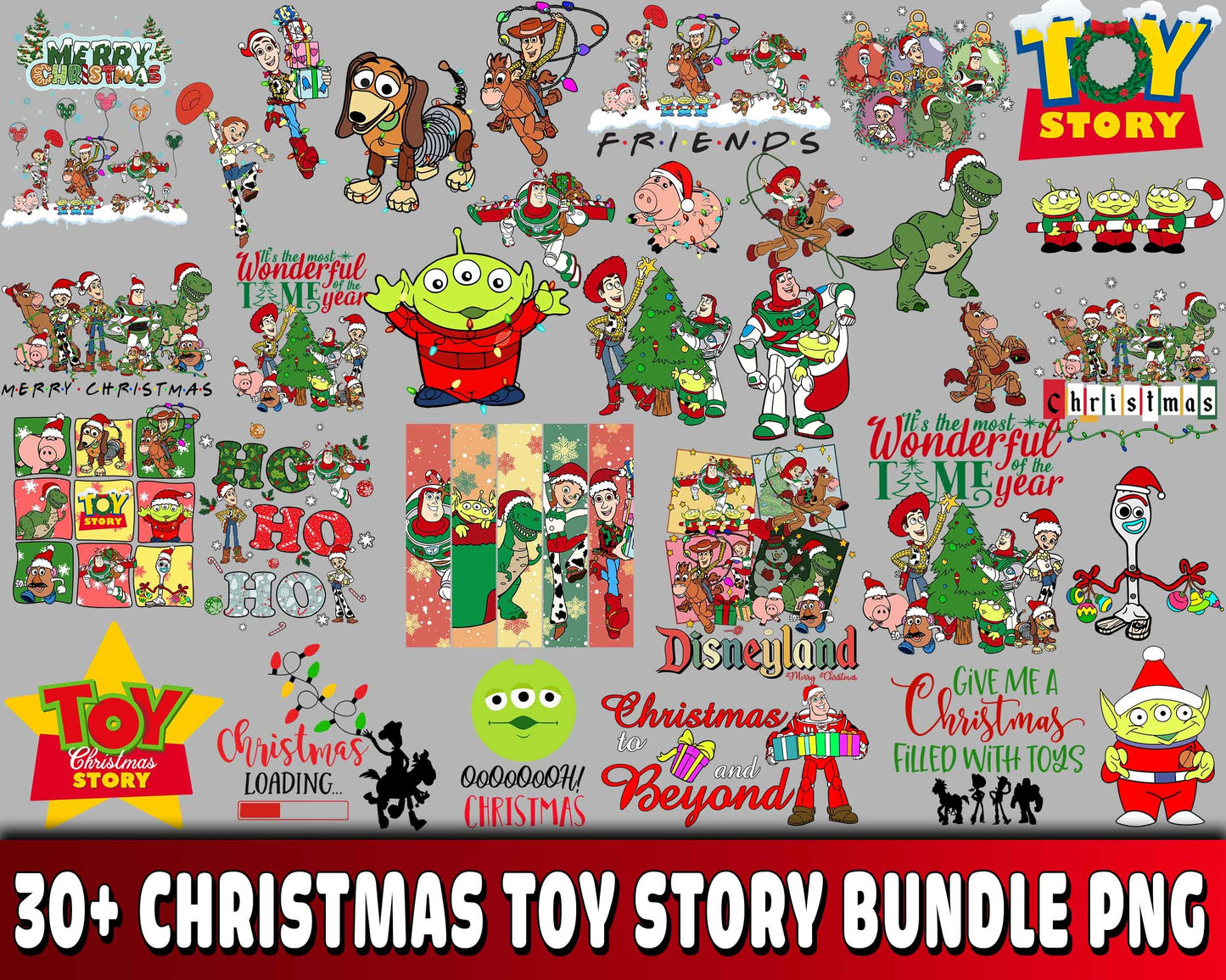 30+ file Toy Story Christmas bundle PNG  , Cutting Image, cricut , file cut , digital download ,Instant Download