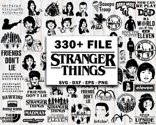 Stranger things 4 SVG , 330+ file Mega Bundle Stranger things svg,dxf,eps, png,  Cricut , File cut , Vector file , Silhouette Digital Dowload