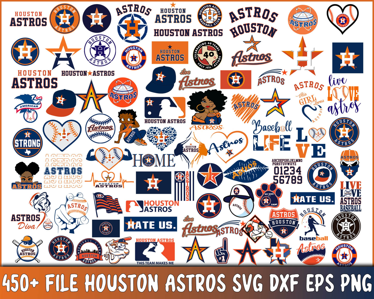 450+file Houston-Astros bundle svg dxf eps png file, MLB Svg, MLB Svg, Png, Dxf, Sport Instant Download, for Cricut, Silhouette